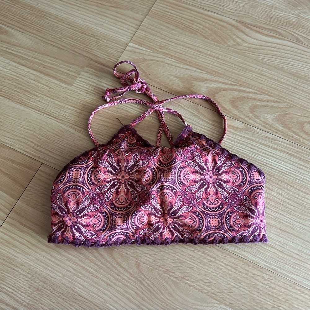 Altar’d State Swim Patterned Swim Top Small